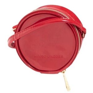MARC JACOBS Mini 4" Red Patent Leather CB Round Canteen Bag
